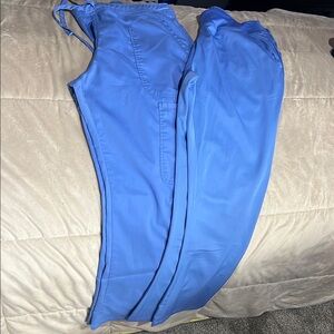 2 pair Women's Ceil Blue Scrub Pants